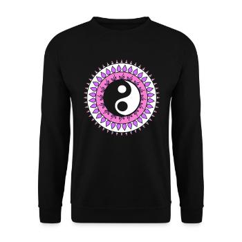 Yin-Yang-Mandala Feng Shui-Berater - Unisex Pullover - Schwarz - Vorne - Alina (178cm) & Michal (187cm)