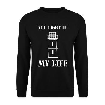 You Light Up My Life Leuchtturmwärter - Unisex Pullover - Schwarz - Vorne - Alina (178cm) & Michal (187cm)