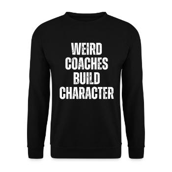 Seltsame Coaches Bilden Charakter Trainer - Unisex Pullover - Schwarz - Vorne - Alina (178cm) & Michal (187cm)