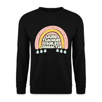 Weird Teachers Funny School Teachers - Unisex Sweatshirt - black - Front - Alina (178cm) & Michal (187cm)