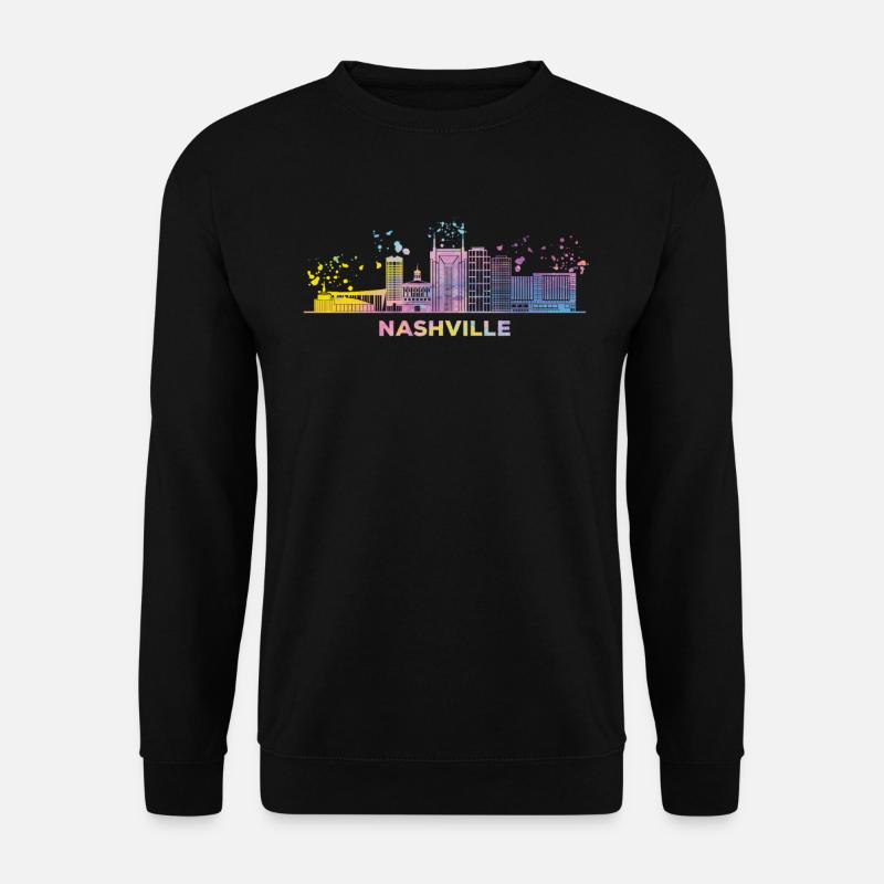 Nashvillian Skyline Nashville - Unisex Pullover - Schwarz