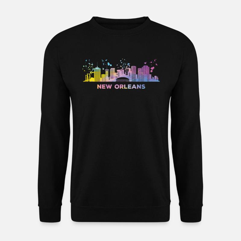 Skyline Von New Orleans New Orleaner - Unisex Pullover - Schwarz