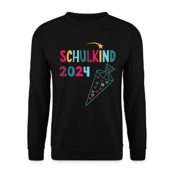 Start of school enrollment school child 2024 - Unisex Sweatshirt - black - Front - Alina (178cm) & Michal (187cm)