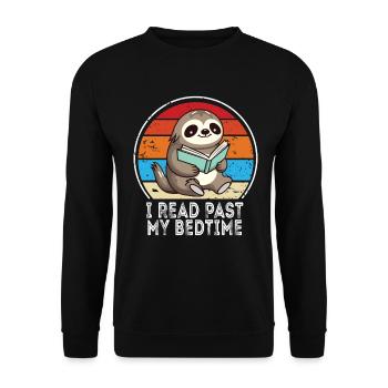 Je lis après le coucher lire paresseux - Sweat-shirt Unisexe - noir - Devant - Alina (178cm) & Michal (187cm)