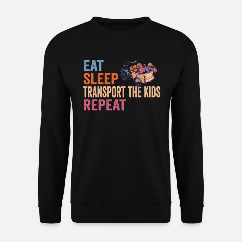 Vélo cargo Eat Sleep Repeat - Sweat-shirt Unisexe - noir