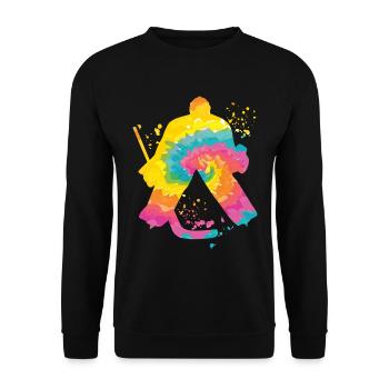 Eishockeyspieler Jungen Eishockey - Unisex Pullover - Schwarz - Vorne - Alina (178cm) & Michal (187cm)