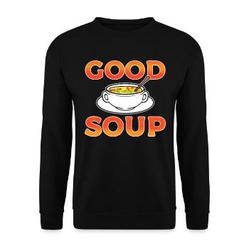 Good Soup Koch - Unisex Pullover - Schwarz - Vorne - Alina (178cm) & Michal (187cm)