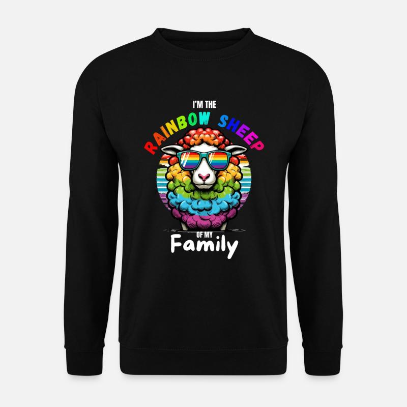 LGBTQ Schaf Pride Month Gay Parade CSD Lustig - Unisex Pullover - Schwarz