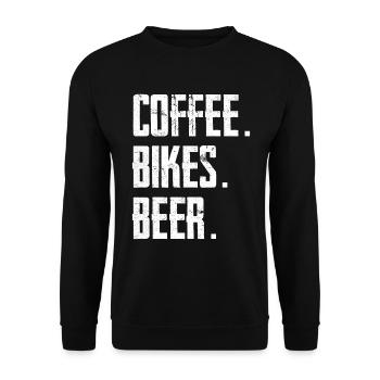 Coffee Bikes Beer - Unisex Sweatshirt - black - Front - Alina (178cm) & Michal (187cm)