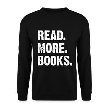 Read More Books - Unisex Sweatshirt - black - Front - Alina (178cm) & Michal (187cm)