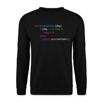 Conception amusante d’assemblage et de codage - Sweat-shirt Unisexe - noir - Devant - Alina (178cm) & Michal (187cm)