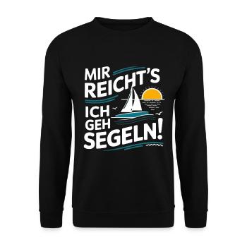I've had enough – I'm going sailing | Sailboat - Unisex Sweatshirt - black - Front - Alina (178cm) & Michal (187cm)