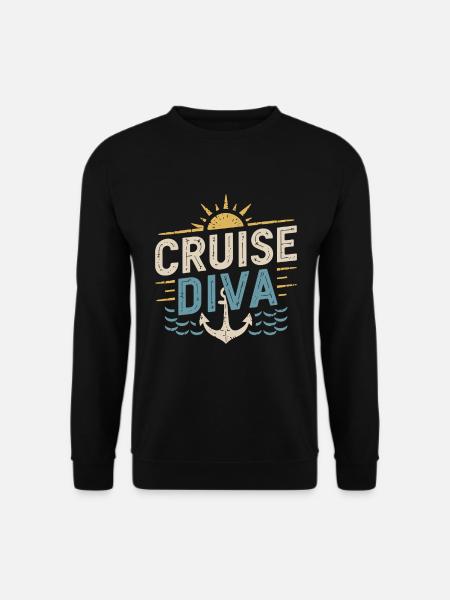 Diva de croisière |Croisière - Sweat-shirt Unisexe - noir