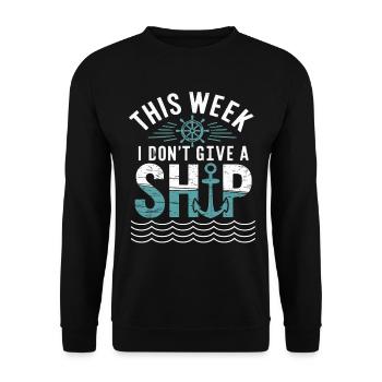 Maritimer Humor | Für lässige Seeleute - Unisex Pullover - Schwarz - Vorne - Alina (178cm) & Michal (187cm)