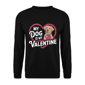 Mon chien est mon Valentin | La Saint-Valentin pour les chiens - Sweat-shirt Unisexe - noir - Devant - Alina (178cm) & Michal (187cm)