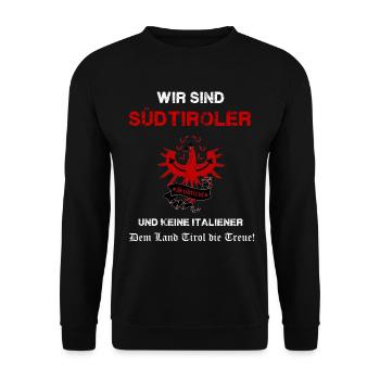 Südtirol - Unisex Pullover - Schwarz - Vorne - Alina (178cm) & Michal (187cm)