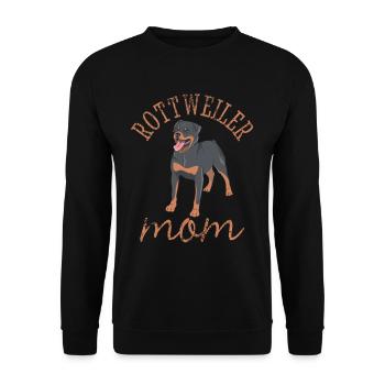 Rottweiler Rottie Maman maman mère Vintage - Sweat-shirt Unisexe - noir - Devant - Alina (178cm) & Michal (187cm)