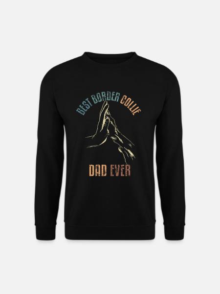 Border Collie Papa Vater Dad - Unisex Pullover - Schwarz