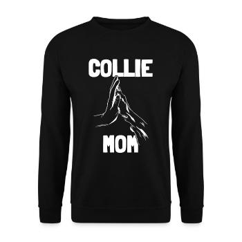 Border collie maman maman maman patte - Sweat-shirt Unisexe - noir - Devant - Alina (178cm) & Michal (187cm)