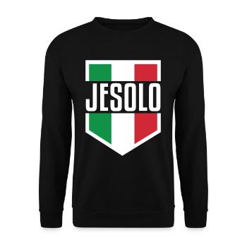 Jesolo Italien Italienische Stadt - Unisex Pullover - Schwarz - Vorne - Alina (178cm) & Michal (187cm)