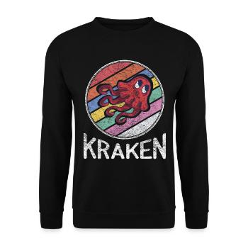 Kraken Children - Unisex Sweatshirt - black - Front - Alina (178cm) & Michal (187cm)