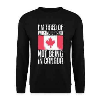 Canada Vacation Love Flag Funny Quotes - Sweat-shirt Unisexe - noir - Devant - Alina (178cm) & Michal (187cm)