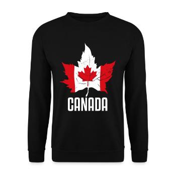 Canada Canada Drapeau Patriotic Souvenir Love - Sweat-shirt Unisexe - noir - Devant - Alina (178cm) & Michal (187cm)