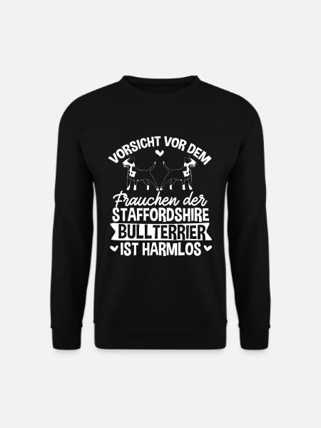 Staffordshire Bullterrier Frauchen Harmlos - Unisex Pullover - Schwarz