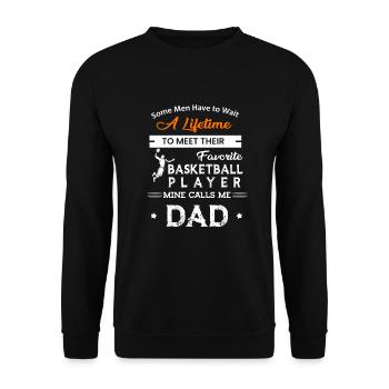Basketball Dad calls me - Unisex Sweatshirt - black - Front - Alina (178cm) & Michal (187cm)