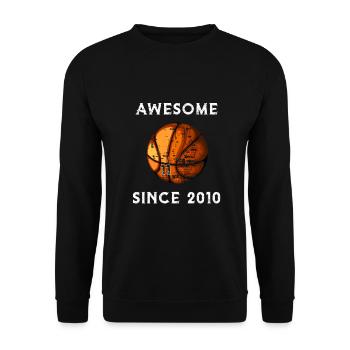 Basketball 2010 Birthday - Unisex Sweatshirt - black - Front - Alina (178cm) & Michal (187cm)