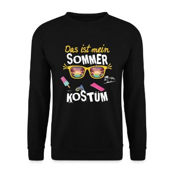 Das ist mein Sommer Kostüm Sommerurlaub Ferien - Unisex Pullover - Schwarz - Vorne - Alina (178cm) & Michal (187cm)
