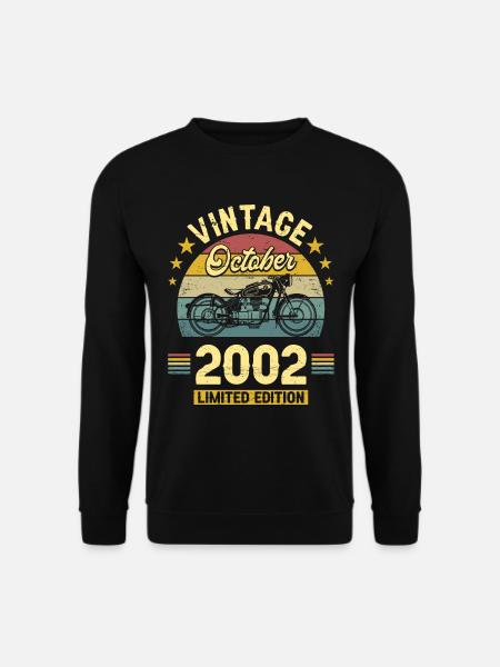 Vintage Octobre 2002 20 Ans Anniversaire - Sweat-shirt Unisexe - noir