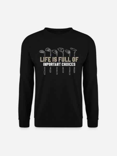 Golf Golfschläger - Unisex Pullover - Schwarz