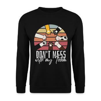 funny cat sayings - Unisex Sweatshirt - black - Front - Alina (178cm) & Michal (187cm)