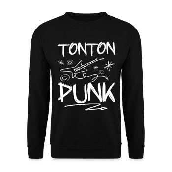 Tonton Punk Rock - Sweat-shirt Unisexe - noir - Devant - Alina (178cm) & Michal (187cm)