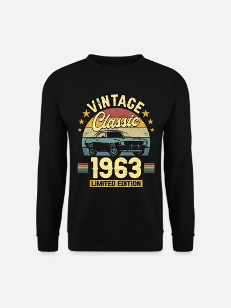 Autojahrgang 1963 60-jähriges Jubiläum - Unisex Pullover - Schwarz