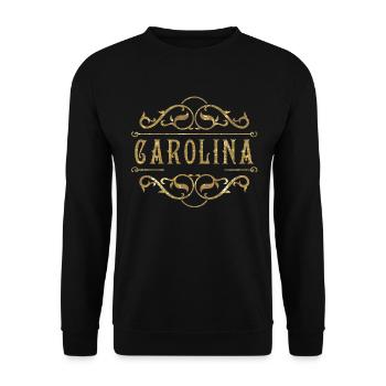 Carolina gold - Unisex Pullover - Schwarz - Vorne - Alina (178cm) & Michal (187cm)