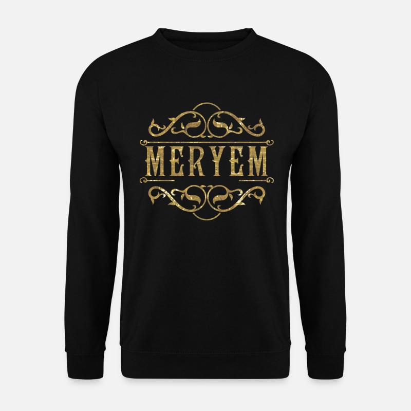 Meryem gold - Unisex Pullover - Schwarz