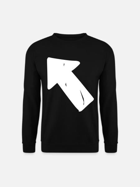 Arrow drawing sketch white - Unisex Sweatshirt - black