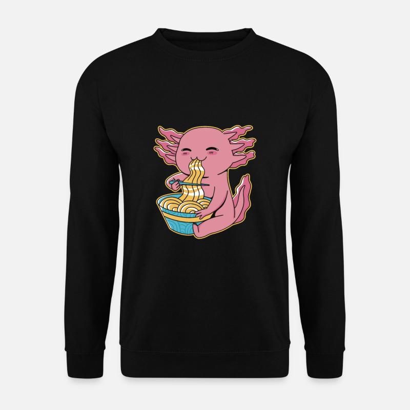 Funny Axolotl Ramen - Unisex Sweatshirt - black
