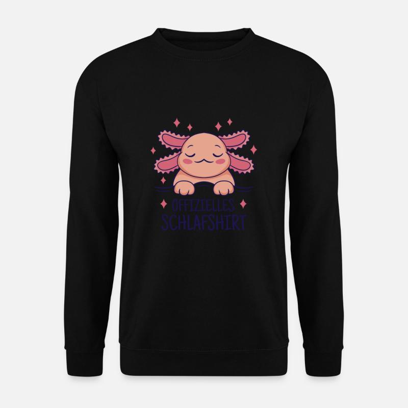 Funny Axolotl Sleeping - Unisex Sweatshirt - black