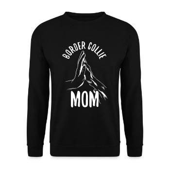 Unique Border Collie Love Art - Unisex Sweatshirt - black - Front - Alina (178cm) & Michal (187cm)