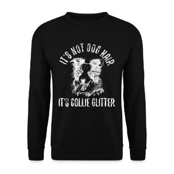 Unique border collie design for - Unisex Sweatshirt - black - Front - Alina (178cm) & Michal (187cm)