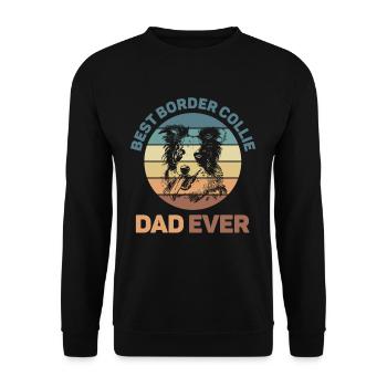 Design unique de Border Collie pour - Sweat-shirt Unisexe - noir - Devant - Alina (178cm) & Michal (187cm)