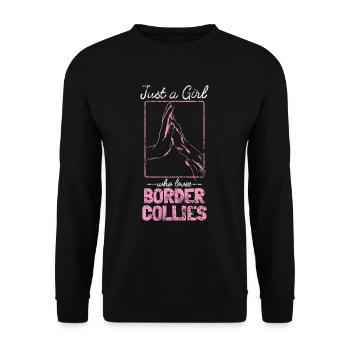 Express your love for Border Collies - Unisex Sweatshirt - black - Front - Alina (178cm) & Michal (187cm)