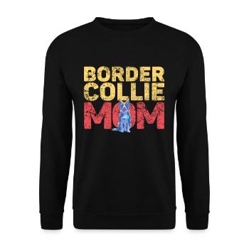 Border Collie Dad Mom Dog Lover Design - Unisex Pullover - Schwarz - Vorne - Alina (178cm) & Michal (187cm)