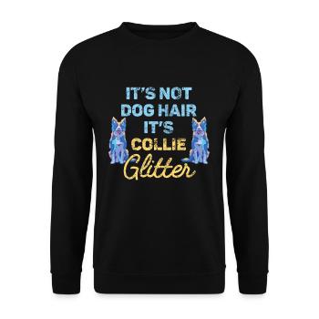 Unique border collie design for - Unisex Sweatshirt - black - Front - Alina (178cm) & Michal (187cm)