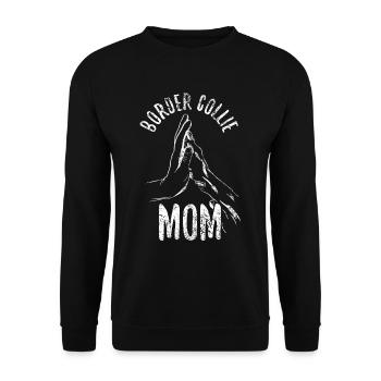 Design unique de Border Collie pour - Sweat-shirt Unisexe - noir - Devant - Alina (178cm) & Michal (187cm)