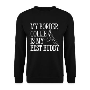Design exclusif pour les amateurs de border collie - Sweat-shirt Unisexe - noir - Devant - Alina (178cm) & Michal (187cm)