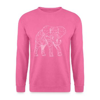 Retro Elephant Spiritual Animal Design - Unisex Sweatshirt - pink - Front